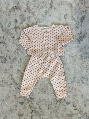 Petit Bateau Pink Floral Two-Piece Matching Set